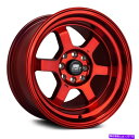 ホイール 4本セット MSTタイム攻撃ホイール17x9(20、5x114.3、73.1)4の赤いリムセット MST Time Attack Wheels 17x9 (20, 5x114.3, 73.1) Red Rims Set of 4(2)