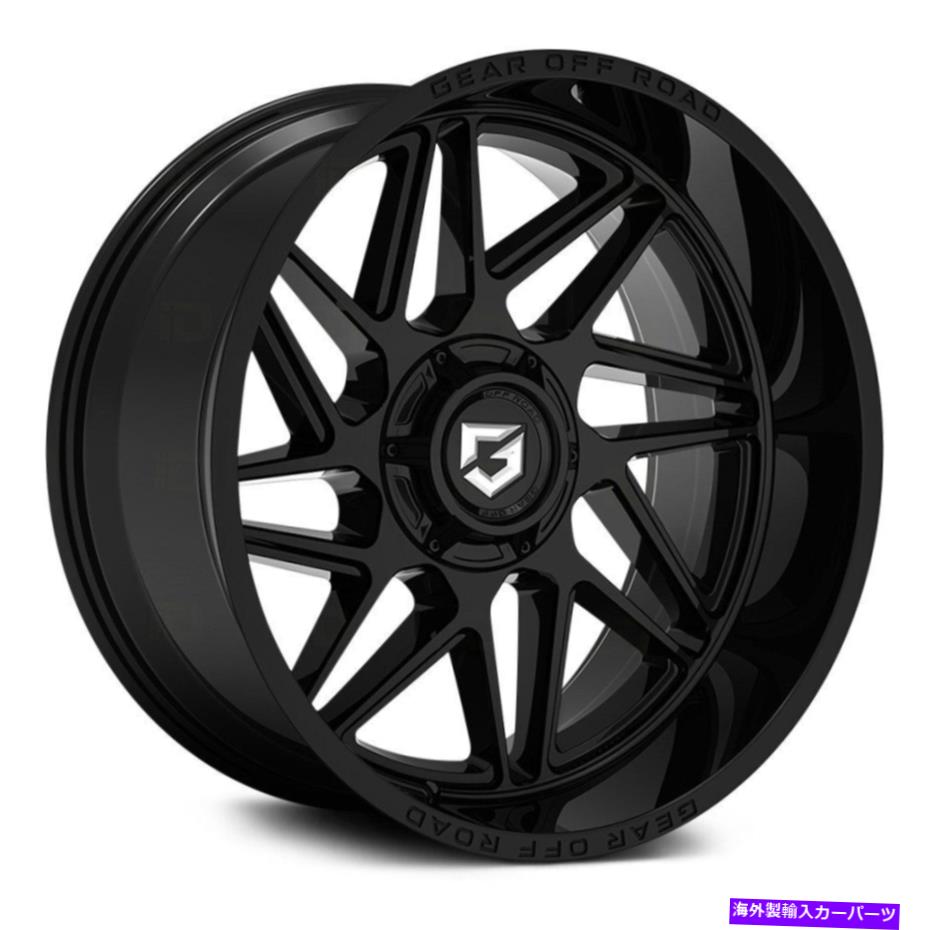ホイール　4本セット ギアアロイ761b比率ホイール17x9（0、5x114.3、78.1）4のブラックリムセット Gear Alloy 761B RATIO Wheels 17x9 (0, 5x114.3, 78.1) Black Rims Set of 4