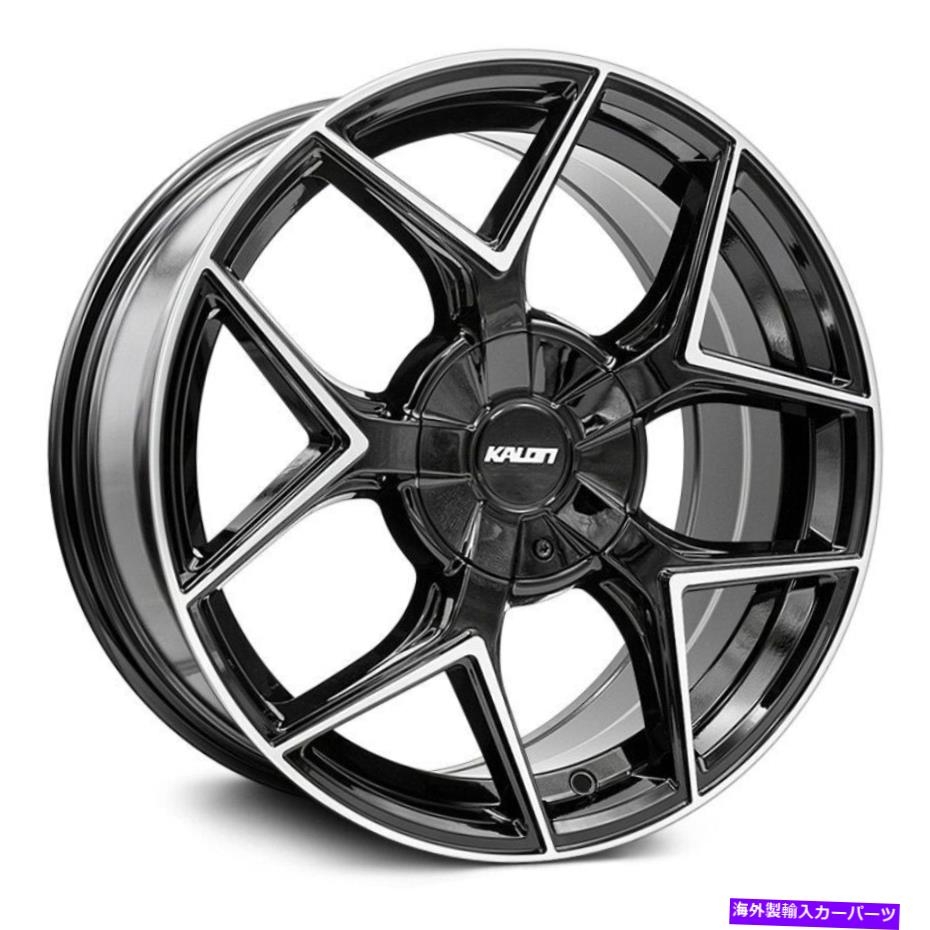 ホイール　4本セット カロンファルコンホイール18x8（40、5x114.3、73）4のブラックリムセット Kalon Falcon Wheels 18x8 (40, 5x114.3, 73) Black Rims Set of 4