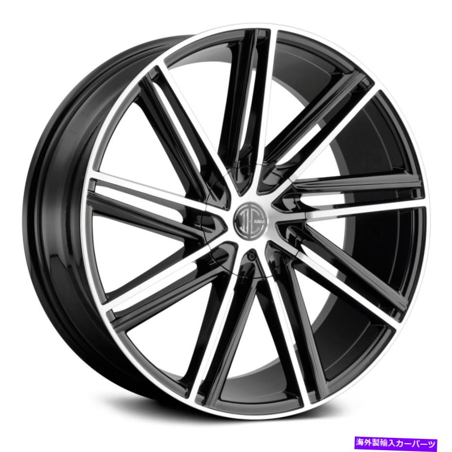 ホイール　4本セット ブラックダイヤモンド番号39ホイール18x8（35、5x110、72.56）4のブラックリムセット Black Diamond NUMBER 39 Wheels 18x8 (35, 5x110, 72.56) Black Rims Set of 4