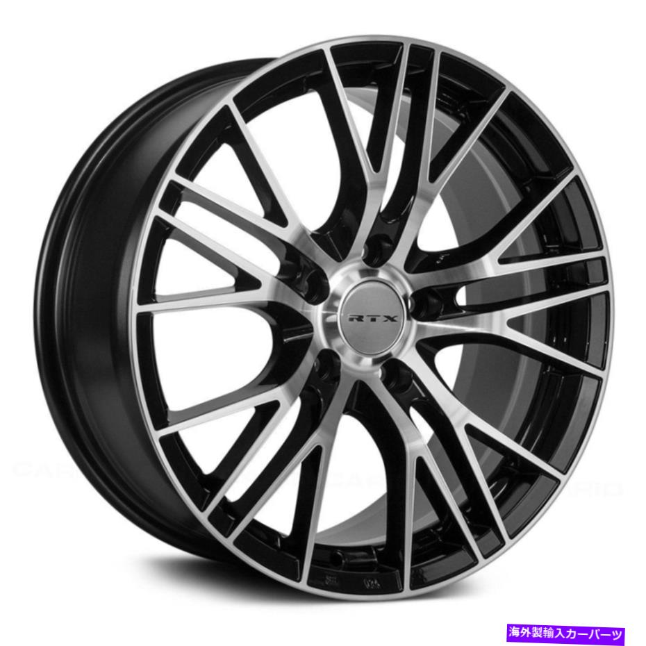 ホイール　4本セット rtx頂点ホイール18x8（40、5x114.3、73.1）4のブラックリムセット RTX VERTEX Wheels 18x8 (40, 5x114.3, 73.1) Black Rims Set of 4