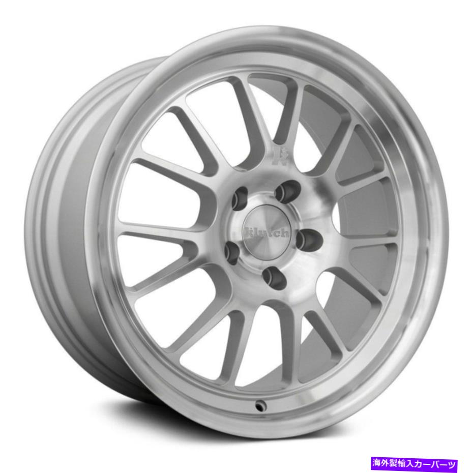 ホイール　4本セット Klutch SL14ホイール18x8.5（35、5x108、73.1）4のシルバーリムセット Klutch SL14 Wheels 18x8.5 (35, 5x108, 73.1) Silver Rims Set of 4