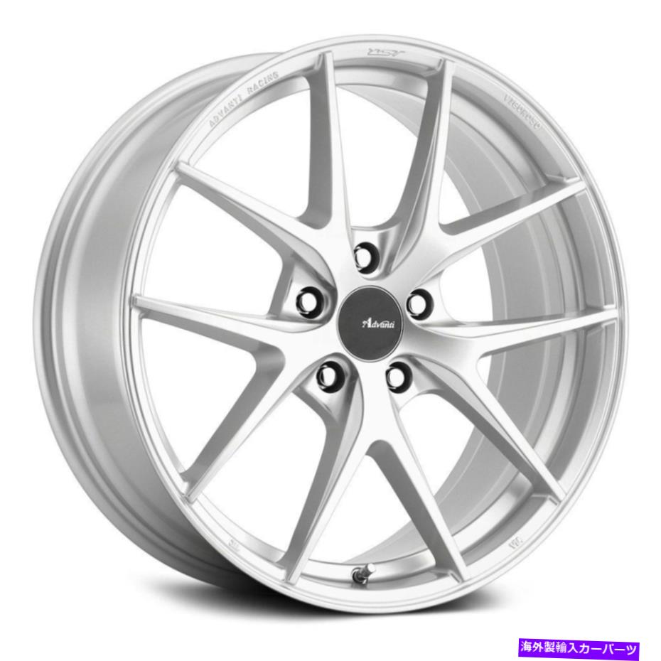 ホイール　4本セット Advanti Racing Vigoroso Wheels 18x9（45、5x112、66.6）シルバーリムセット4 Advanti Racing VIGOROSO Wheels 18x9 (45, 5x112, 66.6) Silver Rims Set of 4