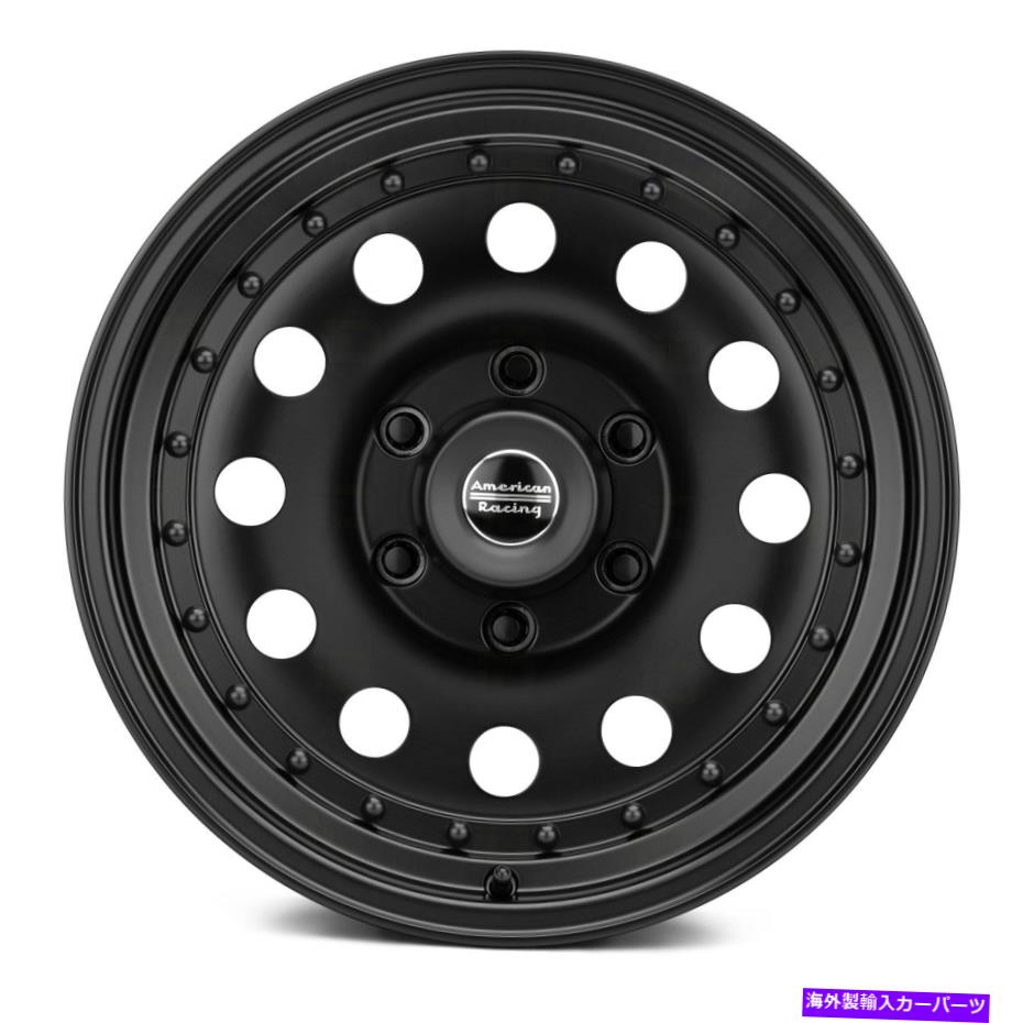 ホイール　4本セット American Racing AR62 Outlaw II 1PCホイール17x8（0、5x127）4のブラックリムセット American Racing AR62 OUTLAW II 1PC Wheels 17x8 (0, 5x127) Black Rims Set of 4【並行輸入品】 2