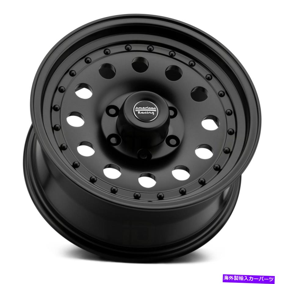ホイール　4本セット American Racing AR62 Outlaw II 1PCホイール17x8（0、5x127）4のブラックリムセット American Racing AR62 OUTLAW II 1PC Wheels 17x8 (0, 5x127) Black Rims Set of 4【並行輸入品】 3
