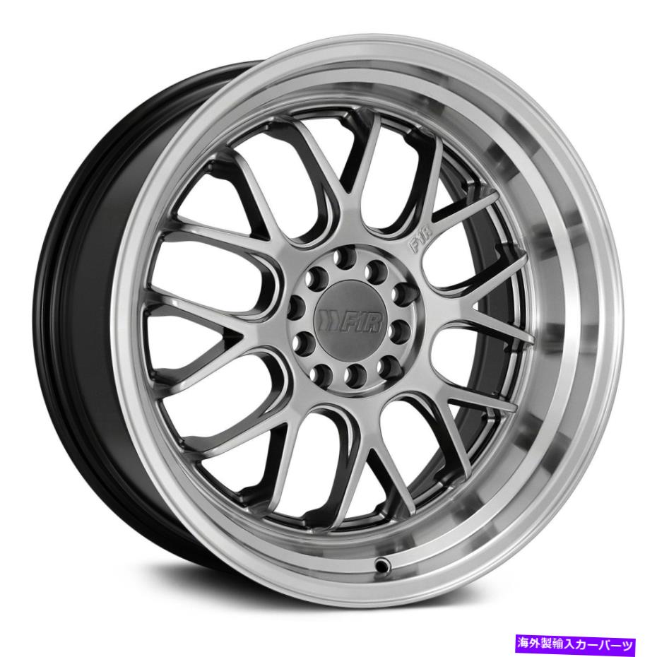 ホイール　4本セット F1R F21 V2ホイール18x8.5（42、5x114.3、73.1）4のブラックリムセット F1R F21 V2 Wheels 18x8.5 (42, 5x114.3, 73.1) Black Rims Set of 4