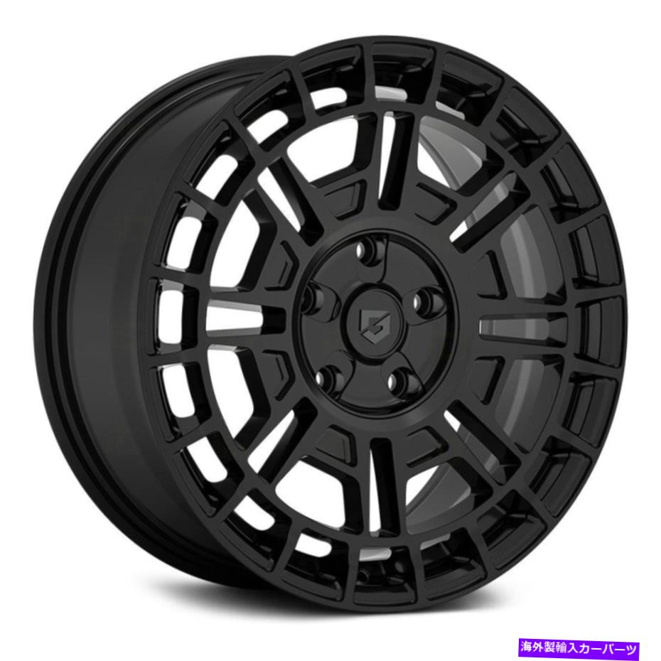 ホイール　4本セット ギアアロイ767SBホイール18x8（35、5x110、73.1）4のブラックリムセット Gear Alloy 767SB Wheels 18x8 (35, 5x110, 73.1) Black Rims Set of 4