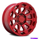 ホイール 4本セット ブラックサイロローターホイール17x8.5(12、6x139.7、112.1)4の赤いリムセット Black Rhino ROTOR Wh...