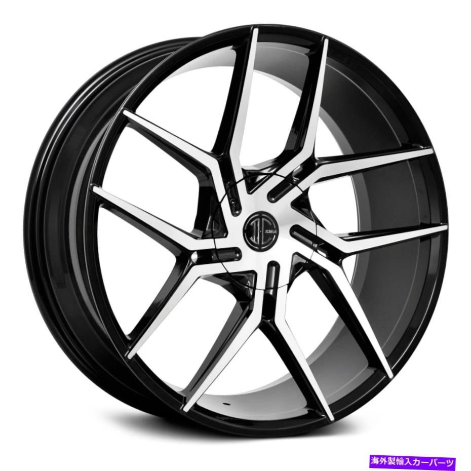 ホイール　4本セット 2crave番号51ホイール22x9（38、5x114.3、74.1）4のブラックリムセット 2Crave NUMBER 51 Wheels 22x9 (38, 5x114.3, 74.1) Black Rims Set of 4