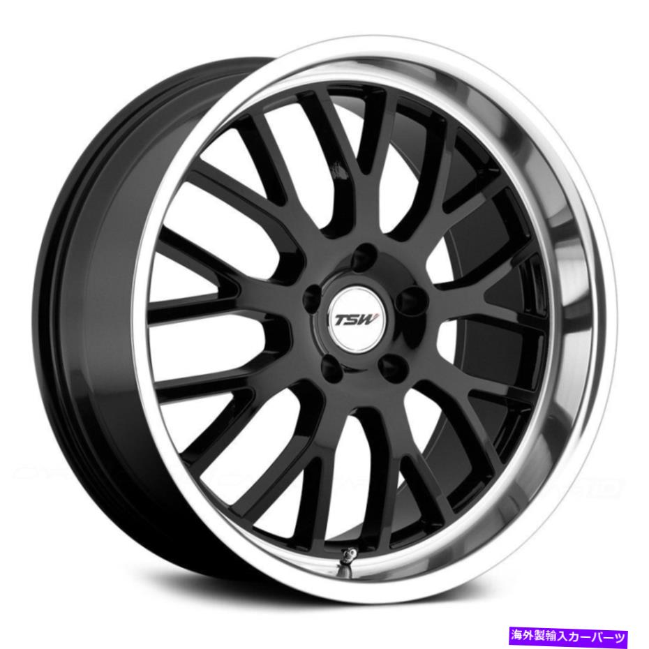 ホイール　4本セット TSWの震えホイール19x9.5（20、5x120.65、76.1）4のブラックリムセット TSW TREMBLANT Wheels 19x9.5 (20, 5x120.65, 76.1) Black Rims Set of 4