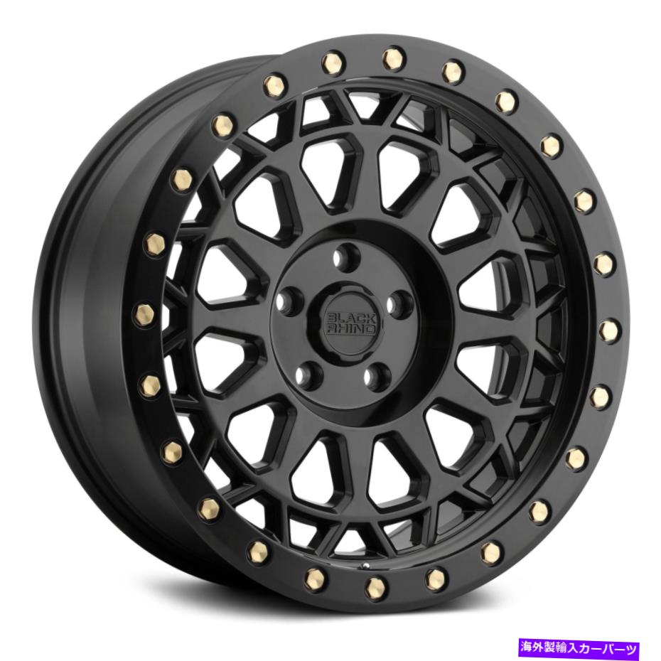 ホイール　4本セット Black Rhino Primmホイール17x9（0、6x139.7、112.1）4のブラックリムセット Black Rhino PRIMM Wheels 17x9 (0, 6x139.7, 112.1) Black Rims Set of 4