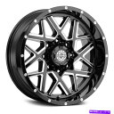 ホイール 4本セット Scorpion SC28ホイール20x9(-12、5x127、78.3)4のブラックリムセット Scorpion SC28 Wheels 20x9 (-12, 5x127, 78.3) Black Rims Set of 4(2)