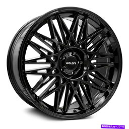 ホイール　4本セット Kalon Kolossus Wheels 22x9.5（35、5x114.3、73）4のブラックリムセット Kalon Kolossus Wheels 22x9.5 (35, 5x114.3, 73) Black Rims Set of 4