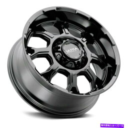 ホイール　4本セット ウルトラ124BKコマンダーホイール18x9（12、8x170、125.2）4のブラックリムセット Ultra 124BK COMMANDER Wheels 18x9 (12, 8x170, 125.2) Black Rims Set of 4