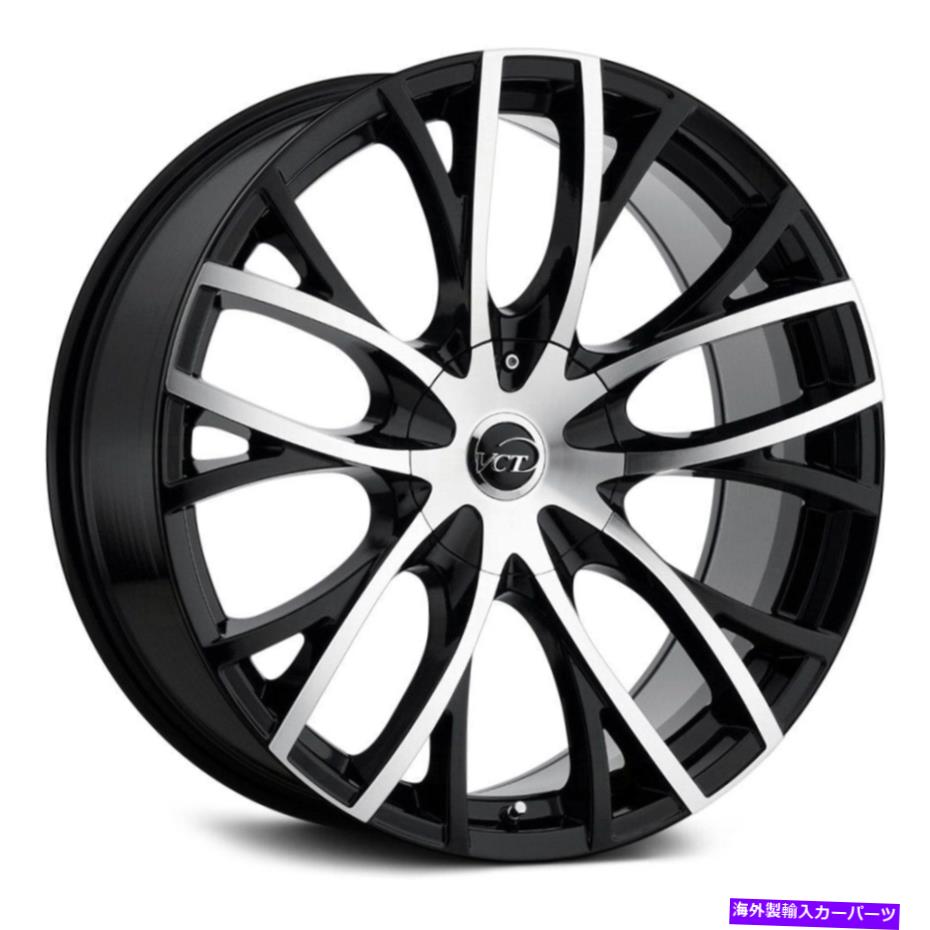 ホイール　4本セット VCT V76ホイール20x8.5（40、5x120.65、73.1）4のブラックリムセット VCT V76 Wheels 20x8.5 (40, 5x120.65, 73.1) Black Rims Set of 4