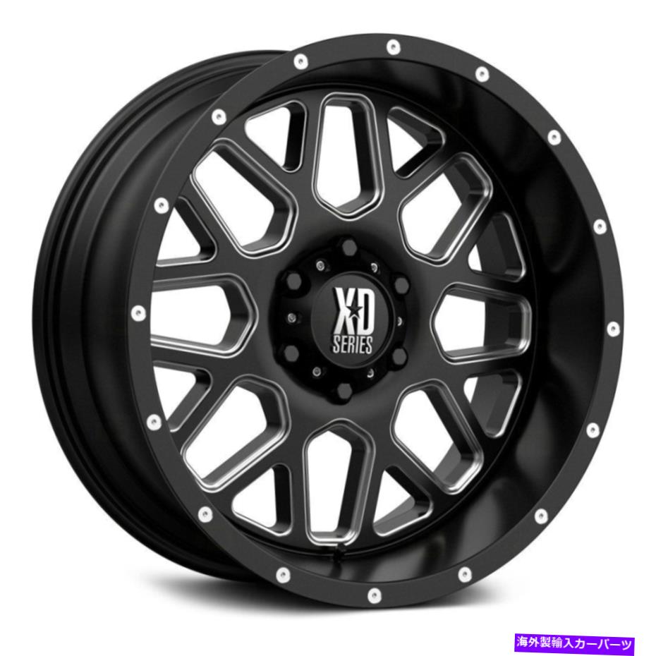 ホイール　4本セット XDシリーズXD820グレネードホイール18x9（-12、6x139.7、106.1）4のブラックリムセット XD Series XD820 GRENADE Wheels 18x9 (-12, 6x139.7, 106.1) Black Rims Set of 4