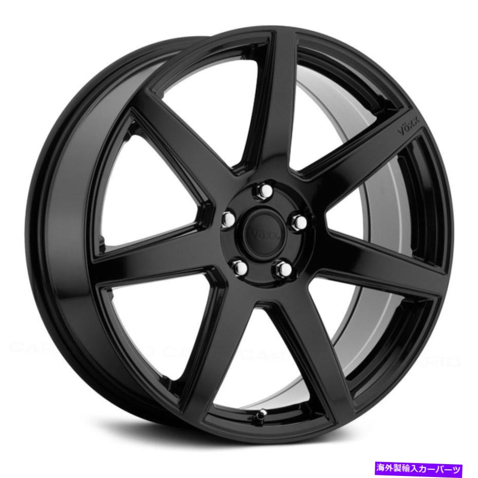 ホイール　4本セット Voxx Divoホイール20x8.5（40、5x120.65、72.56）4のブラックリムセット Voxx DIVO Wheels 20x8.5 (40, 5x120.65, 72.56) Black Rims Set of 4