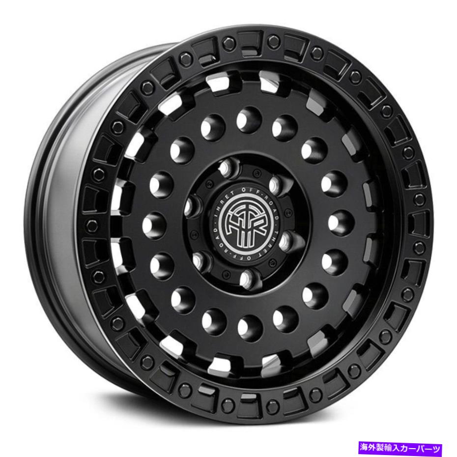 ホイール　4本セット スレットオフロードファイアウォールホイール18x9（0、8x170、125.2）4のブラックリムセット Thret Offroad Firewall Wheels 18x9 (0, 8x170, 125.2) Black Rims Set of 4