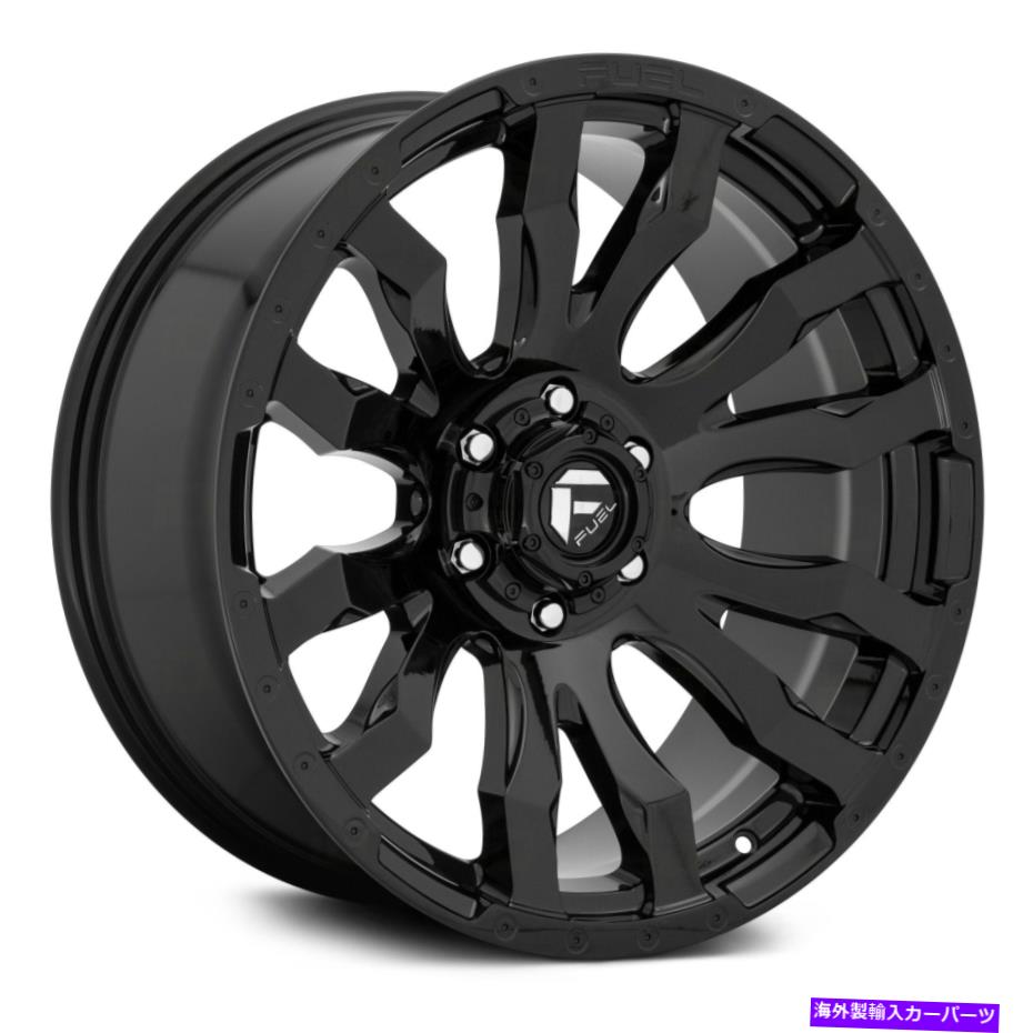 ホイール　4本セット 燃料D675ブリッツ1PCホイール17x9（-12、8x170、125.1）4のブラックリムセット Fuel D675 BLITZ 1PC Wheels 17x9 (-12, 8x170, 125.1) Black Rims Set of 4