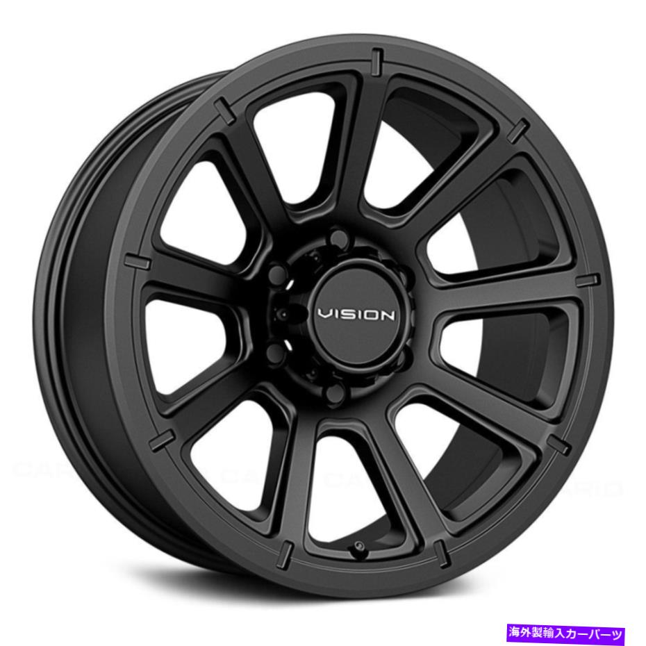 ホイール　4本セット ビジョン353タービンホイール20x9（12、8x170、125.2）4のブラックリムセット Vision 353 TURBINE Wheels 20x9 (12, 8x170, 125.2) Black Rims Set of 4
