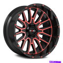 ホイール 4本セット Worx 818MBRホイール20x10(-19、5x127、78.1)4のブラックリムセット Worx 818MBR Wheels 20...