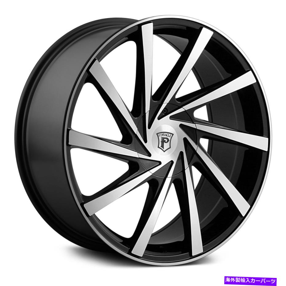 ۥ롡4ܥå Pinnacle P90 Turbina Wheels 20x8.5405x114.373.14Υ֥åॻå Pinnacle P90 TURBINA Wheels 20x8.5 (40, 5x114.3, 73.1) Black Rims Set of 4