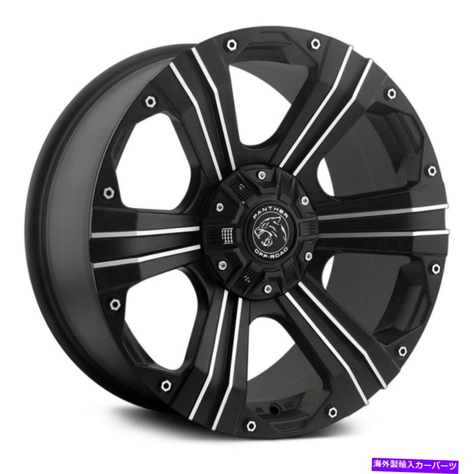ۥ롡4ܥå ѥ󥵡ե902ۥ20x9156x139.7106.14Υ֥åॻå Panther Offroad 902 Wheels 20x9 (15, 6x139.7, 106.1) Black Rims Set of 4