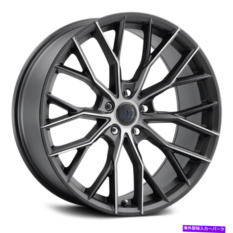 ホイール　4本セット Mach MF10ホイール20x10（42、5x114.3、72.56）4のブラックリムセット MACH MF10 Wheels 20x10 (42, 5x114.3, 72.56) Black Rims Set of 4