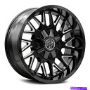 ホイール 4本セット スレットオフロードリボルバーホイール20x10(-21、5x139.7、87.1)4のブラックリムセット Thret Offroad Revolver Wheels 20x10 (-21, 5x139.7, 87.1) Black Rims Set of 4