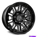 ホイール 4本セット スレットオフロードストームホイール17x9(-12、6x139.7、106.1)4のブラックリムセット Thret Offroad STORM Wheels 17x9 (-12, 6x139.7, 106.1) Black Rims Set of 4(2)