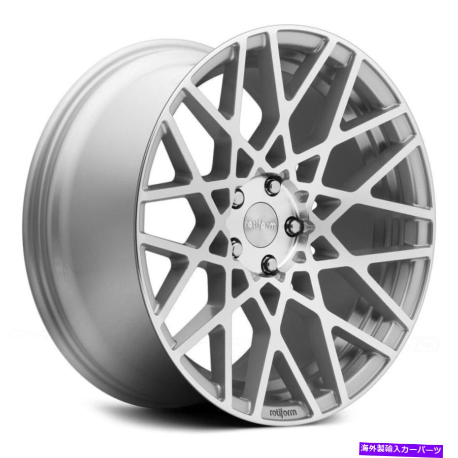 ホイール　4本セット ROTIFOLIMBLQホイール19x8.5（38、5x114.3、72.56）4のシルバーリムセット Rotiform BLQ Wheels 19x8.5 (38, 5x114.3, 72.56) Silver Rims Set of 4(2)