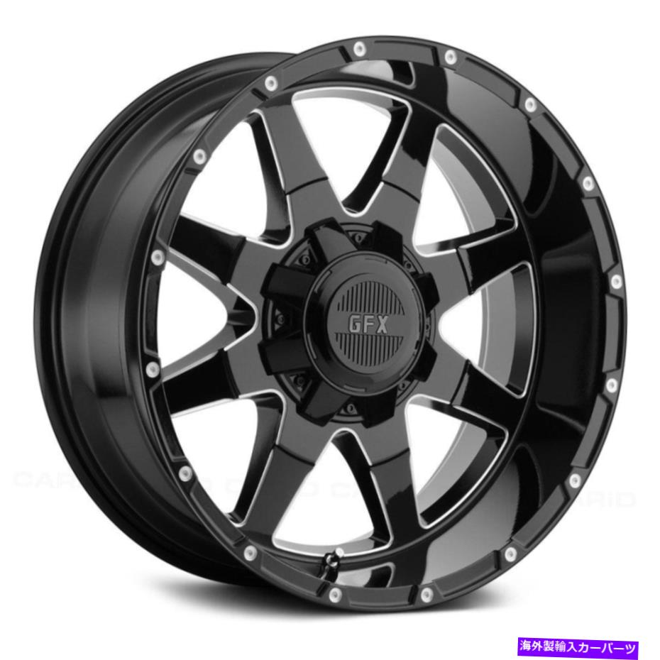 ホイール　4本セット G-FX TR12ホイール22x11.5（-44、8x165.1、125.2）4のブラックリムセット G-FX TR12 Wheels 22x11.5 (-44, 8x165.1, 125.2) Black Rims Set of 4