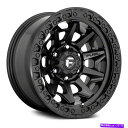 ホイール 4本セット 燃料D694カバー1PCホイール18x9(1、8x165.1、125.1)4のブラックリムセット Fuel D694 COVERT 1PC...