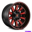 ホイール 4本セット 燃料D621ハードライン1PCホイール20x9(20、5x139.7、87.1)4のブラックリムセット Fuel D621 HARDLIN...
