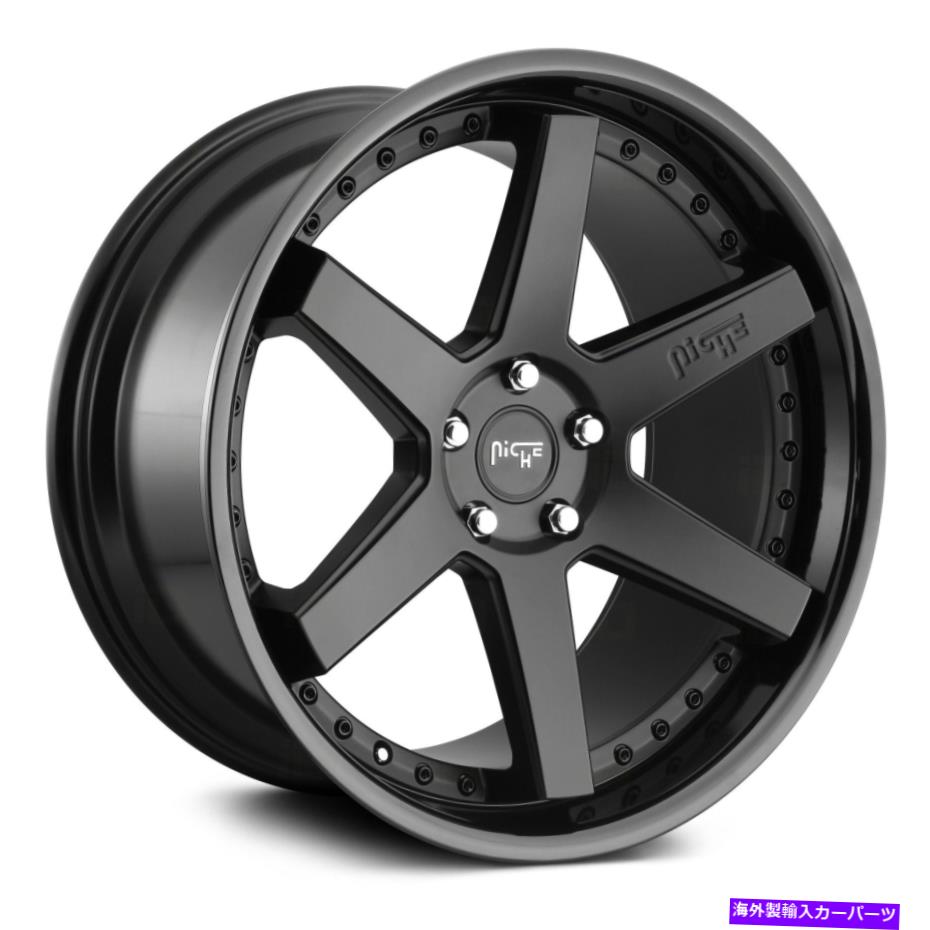ホイール　4本セット Niche M192 Altair Wheels20x9（35、5x120.65、72.56）4のブラックリムセット Niche M192 ALTAIR Wheels 20x9 (35, 5x120.65, 72.56) Black Rims Set of 4(2)