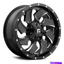 ホイール 4本セット 燃料D574クリーバー1PCホイール20x9(1、5x150、110.1)4のブラックリムセット Fuel D574 CLEAVER 1PC Wheels 20x9 (1, 5x150, 110.1) Black Rims Set of 4