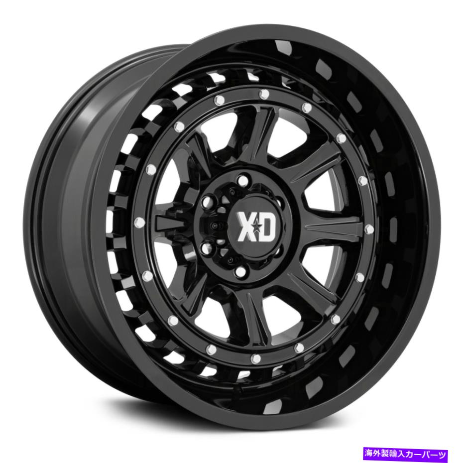 ホイール　4本セット XDシリーズXD866アウトランダーホイール22x10（-18、8x180、124.2）4のブラックリムセット XD Series XD866 OUTLANDER Wheels 22x10 (-18, 8x180, 124.2) Black Rims Set of 4