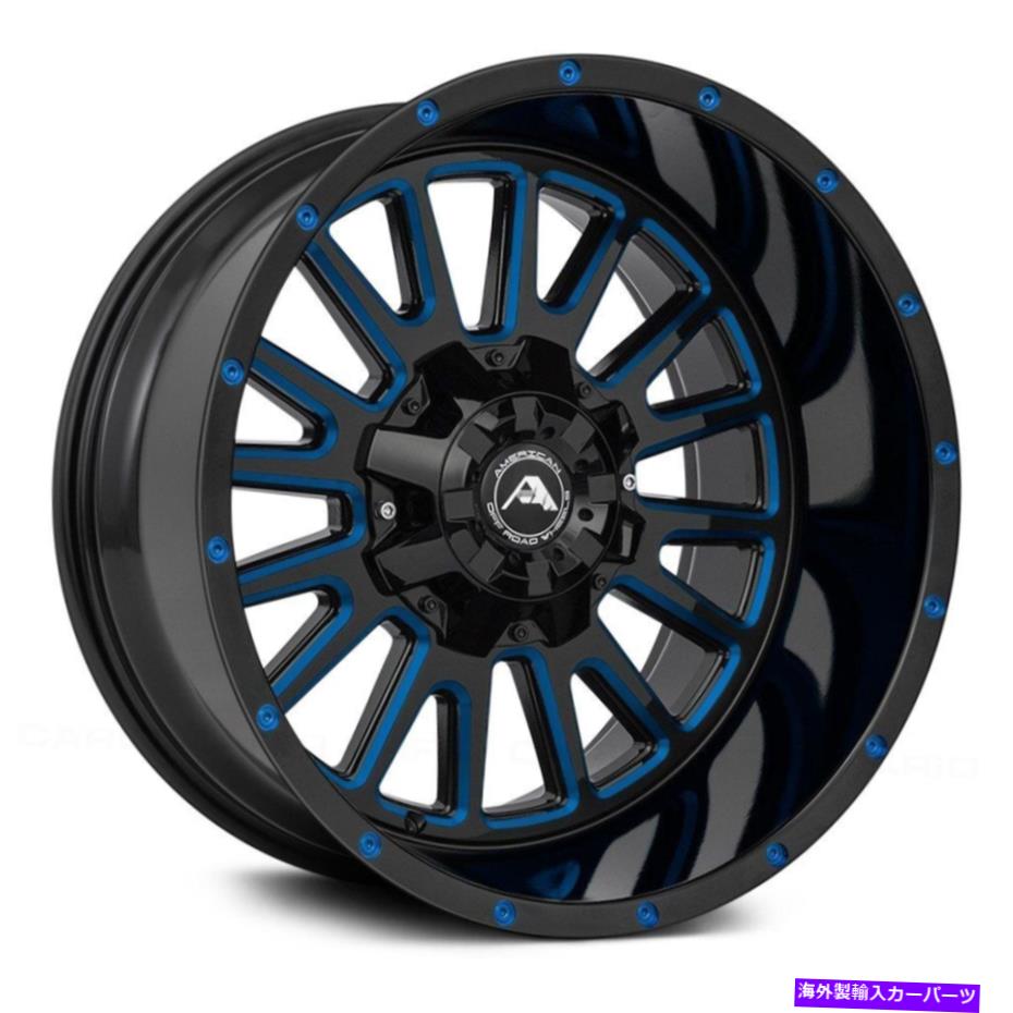 ホイール　4本セット American Off-Road A105ホイール20x10（-24、8x170、125.2）4のブラックリムセット American Off-Road A105 Wheels 20x10 (-24, 8x170, 125.2) Black Rims Set of 4