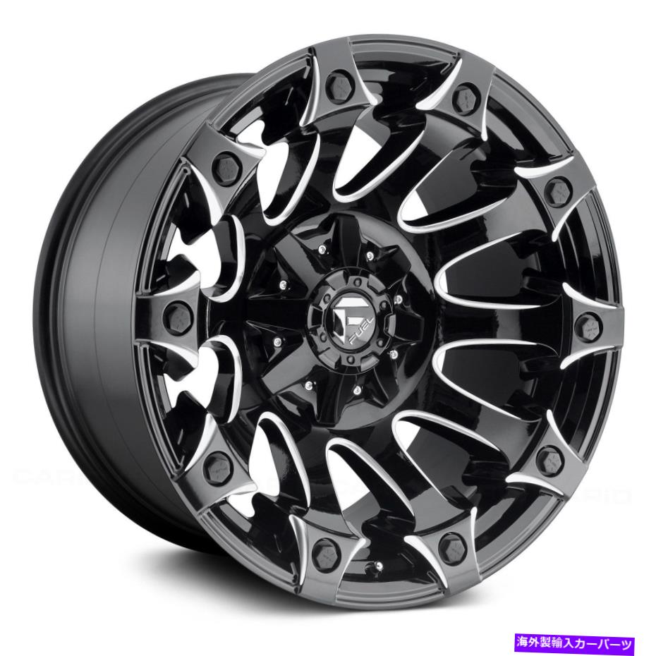 ホイール　4本セット 燃料D578バトルAX 1PCホイール20x9（1、5x150、110.1）4のブラックリムセット Fuel D578 BATTLE AXE 1PC Wheels 20x9 (1, 5x150, 110.1) Black Rims Set of 4(2)