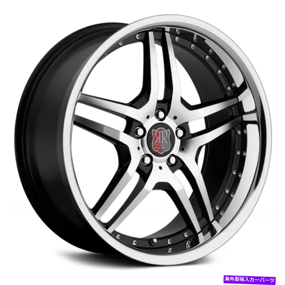 ホイール　4本セット MRR RW2ホイール20x10（40、5x112、66.6）4のブラックリムセット MRR RW2 Wheels 20x10 (40, 5x112, 66.6) Black Rims Set of 4