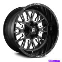 ホイール 4本セット 燃料D611ストローク1PCホイール20x10(-19、6x139.7、106.1)4のブラックリムセット Fuel D611 STROK...