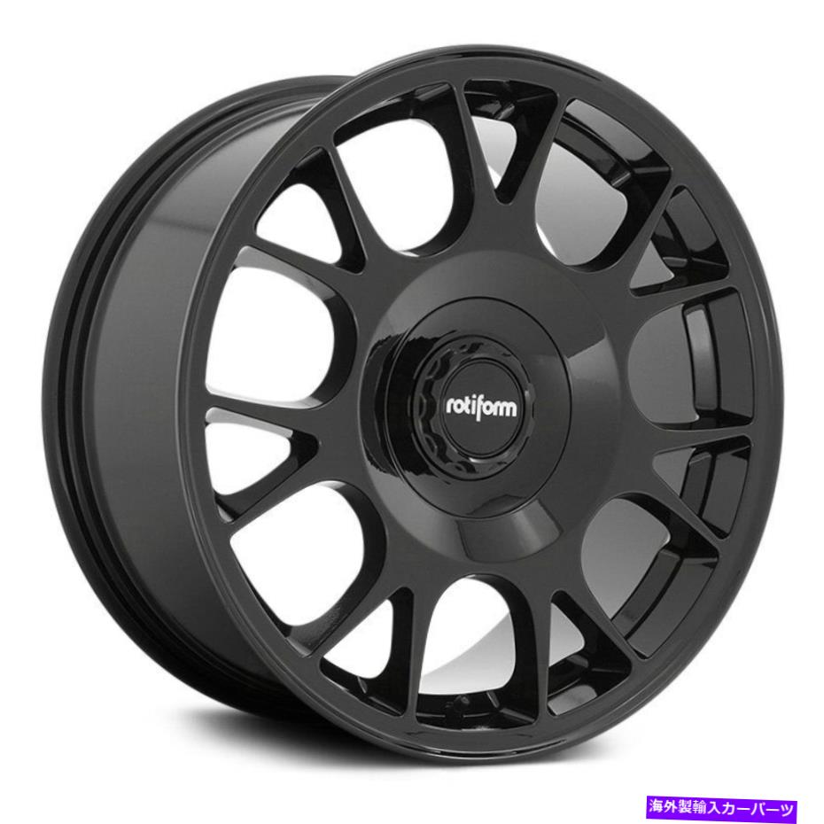 ホイール　4本セット Rotiform Tuf-Rホイール19x8.5（45、5x112、66.56）4のブラックリムセット Rotiform TUF-R Wheels 19x8.5 (45, 5x112, 66.56) Black Rims Set of 4