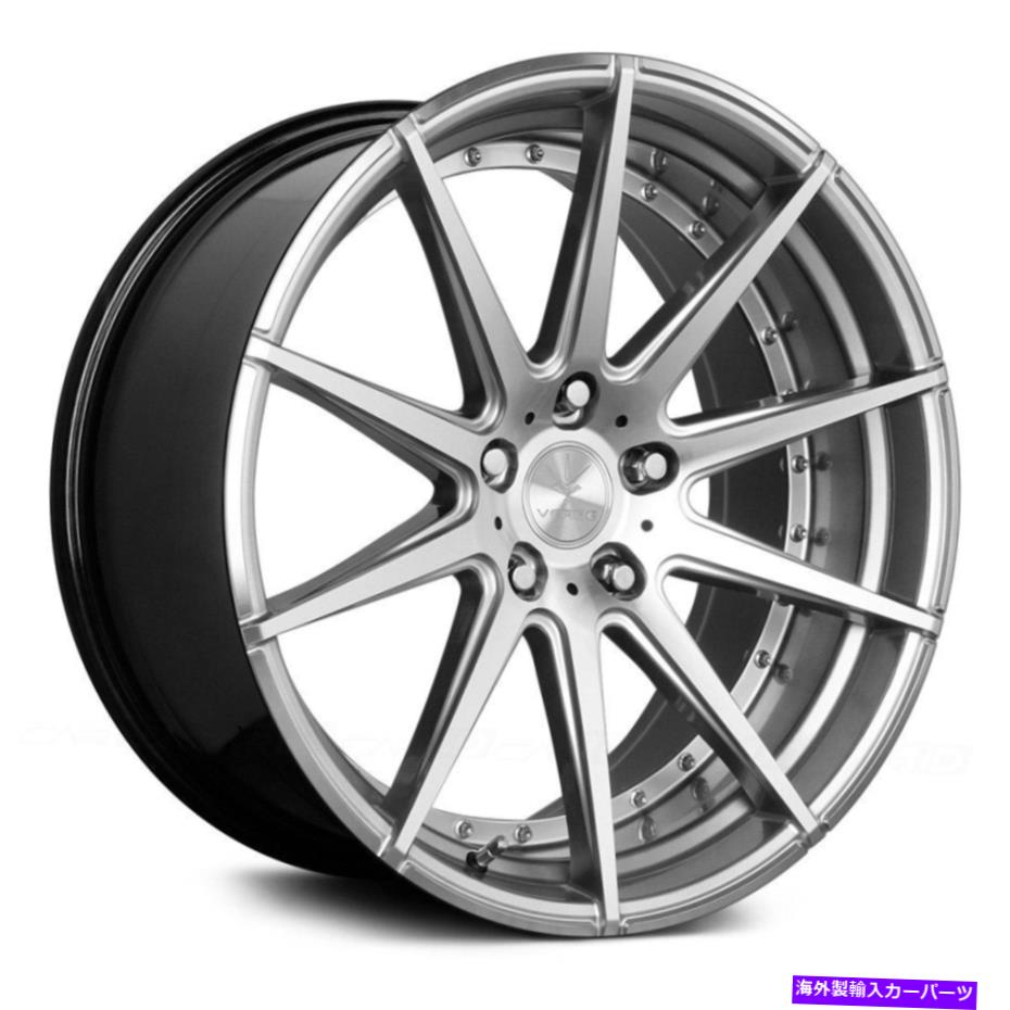 ホイール　4本セット Verde V20 Insignia Wheels 20x11（28、5x120.65、74.1）4のシルバーリムセット Verde V20 INSIGNIA Wheels 20x11 (28, 5x120.65, 74.1) Silver Rims Set of 4