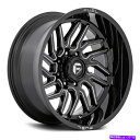 ホイール 4本セット 燃料D807ハリケーン1PCホイール24x12(-44、6x135、87.1)4のブラックリムセット Fuel D807 HURRICAN...