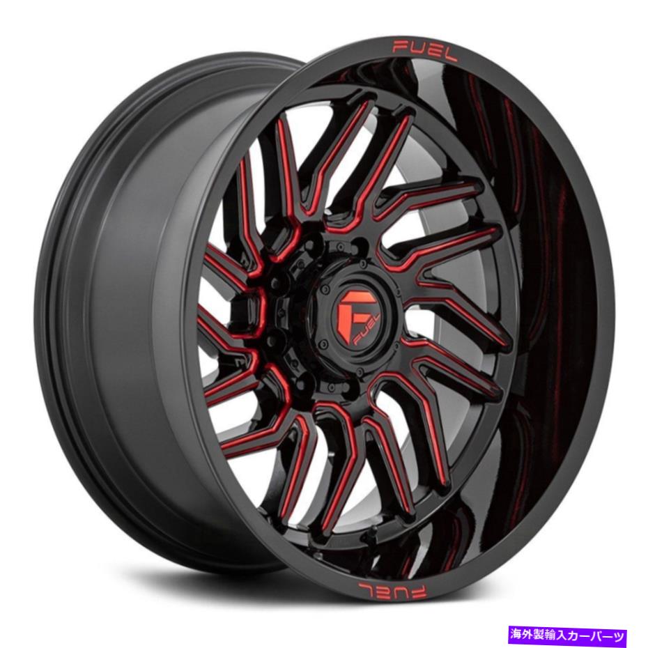 ホイール　4本セット 燃料D808ハリケーン1PCホイール20x9（1、8x165.1、125.2）4のブラックリムセット ..