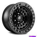 ホイール 4本セット 燃料D101ビードロックゼファー1PCホイール17x9(-15、5x150)4のブラックリムセット Fuel D101 BEADLOCK ZEPHYR 1PC Wheels 17x9 (-15, 5x150) Black Rims Set of 4(2)