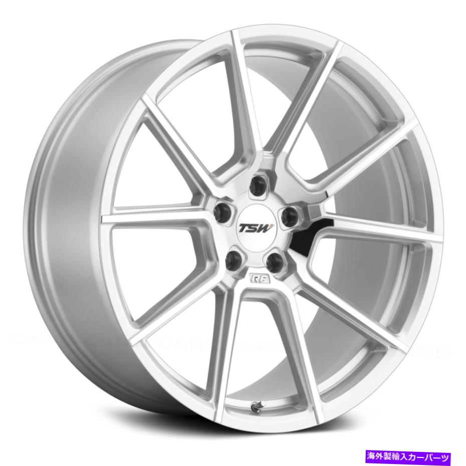 ホイール　4本セット TSW Chronoホイール21x10.5（35、5x120.65、76.1）4のシルバーリムセット TSW CHRONO Wheels 21x10.5 (35, 5x120.65, 76.1) Silver Rims Set of 4