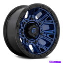 ホイール 4本セット 燃料D827トラクション1PCホイール20x9(1、6x139.7、106.1)4の青いリムセット Fuel D827 TRACTION ...