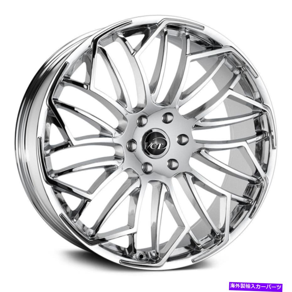 ホイール　4本セット VCTスライダーホイール22x8.5（38、5x114.3、73.1）4のクロムリムセット VCT SLID..