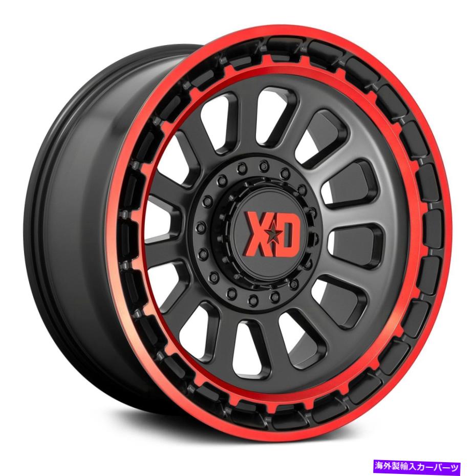 ホイール　4本セット XDシリーズXD856オメガホイール20x10（-18、8x165.1、125.1）4のブラックリムセット XD Series XD856 OMEGA Wheels 20x10 (-18, 8x165.1, 125.1) Black Rims Set of 4(2)